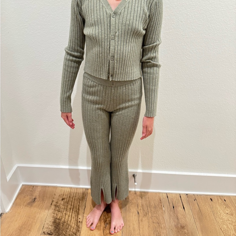 Rylee + Cru Sage Ribbed Knit Set